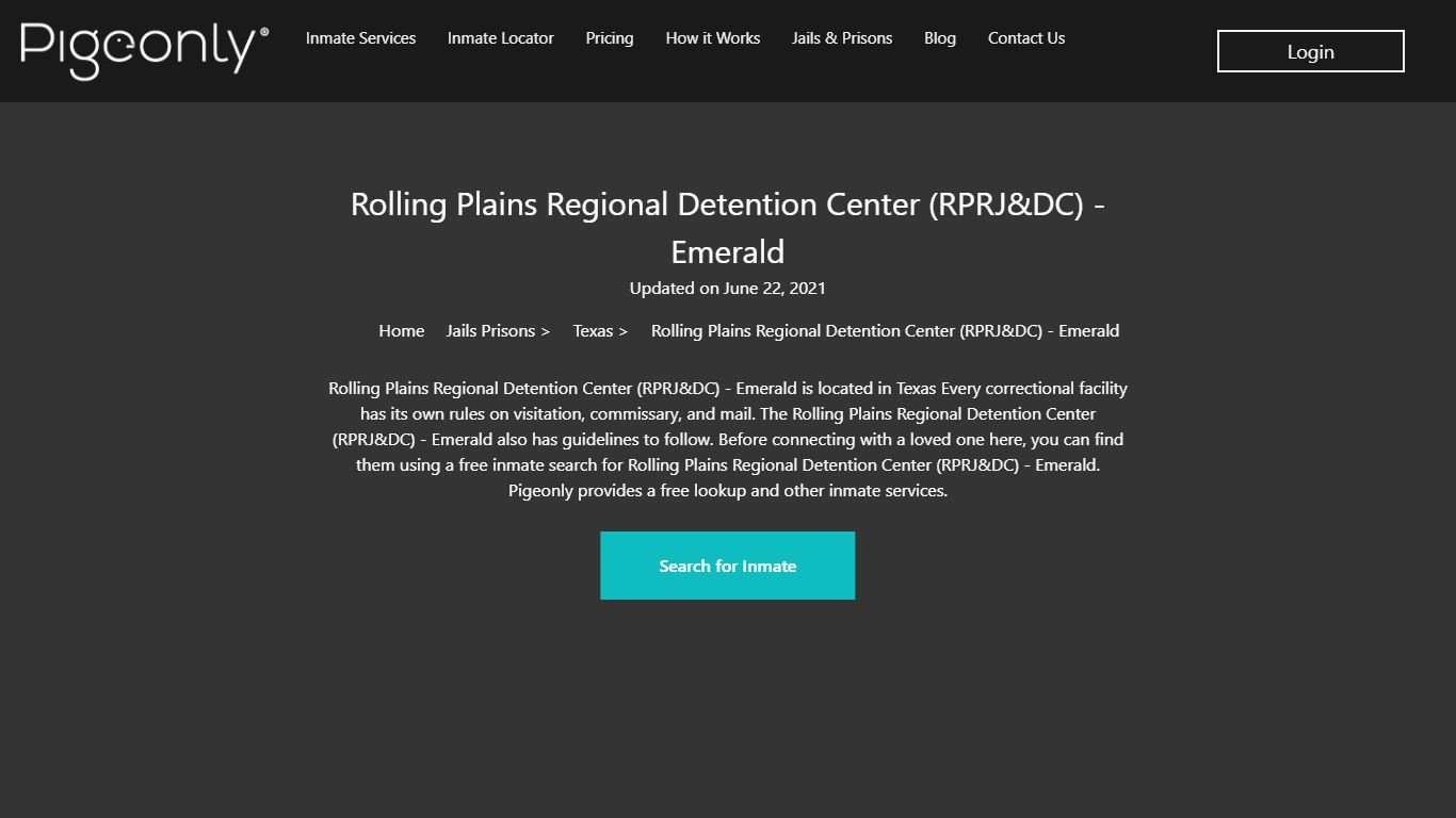 Rolling Plains Regional Detention Center (RPRJ&DC ...